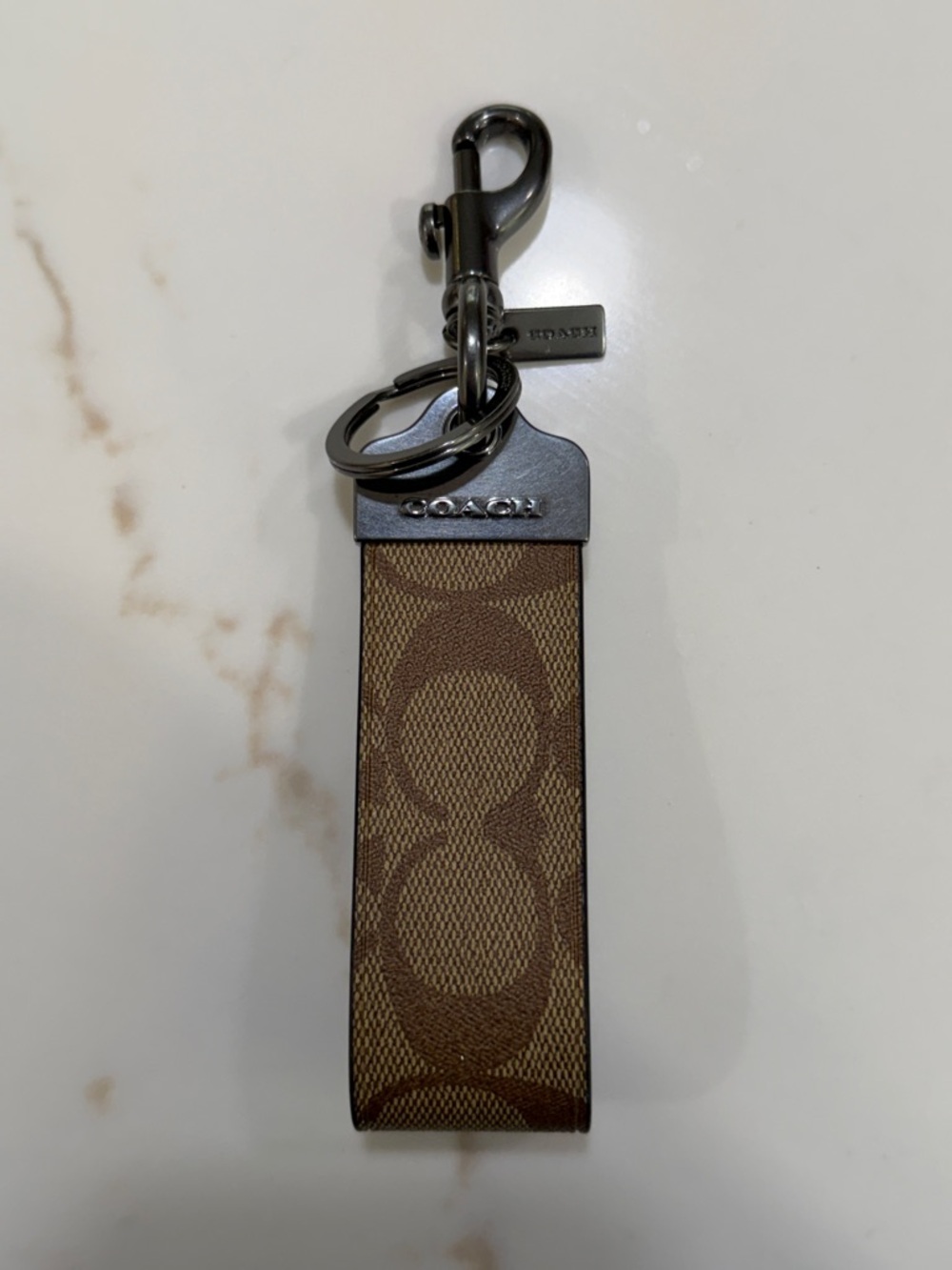 Coach Canvas Loop Key Holder